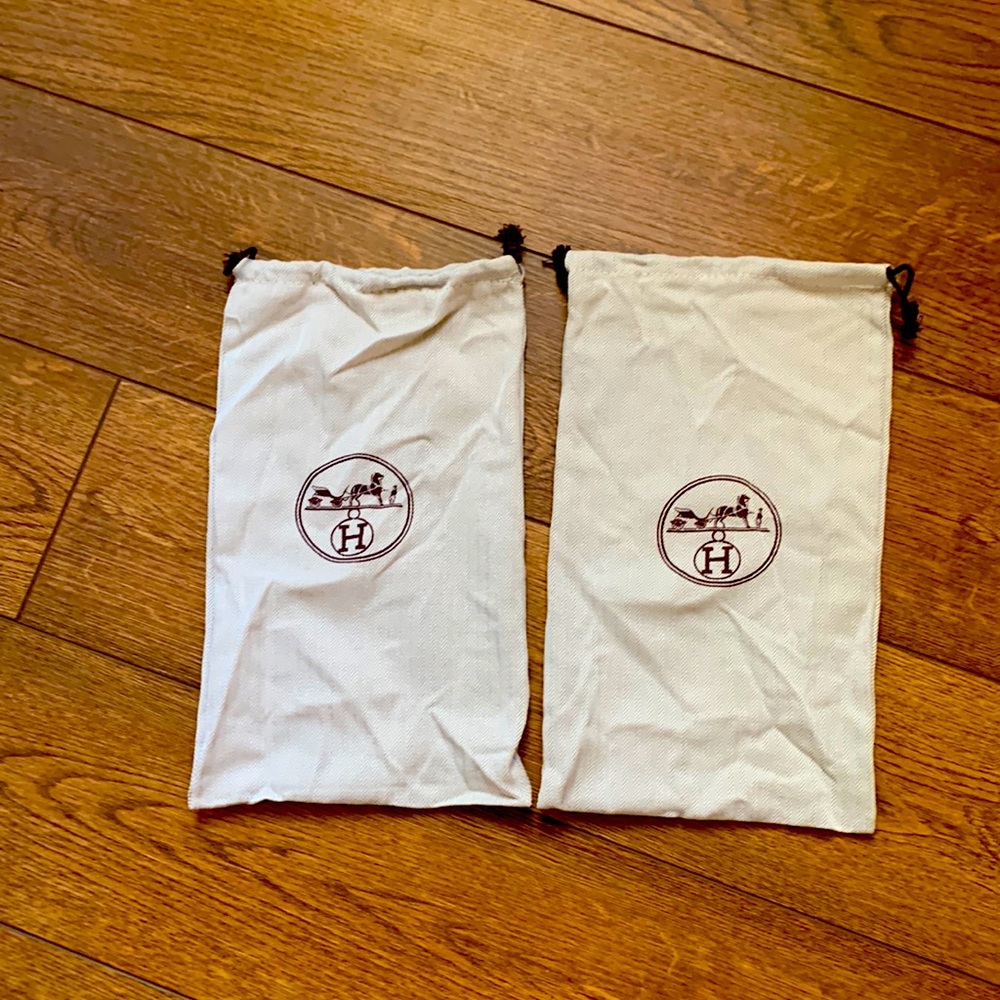 Hermes shoe bags 7”x12”